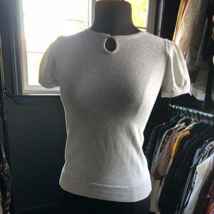 Shimmery White Blouse